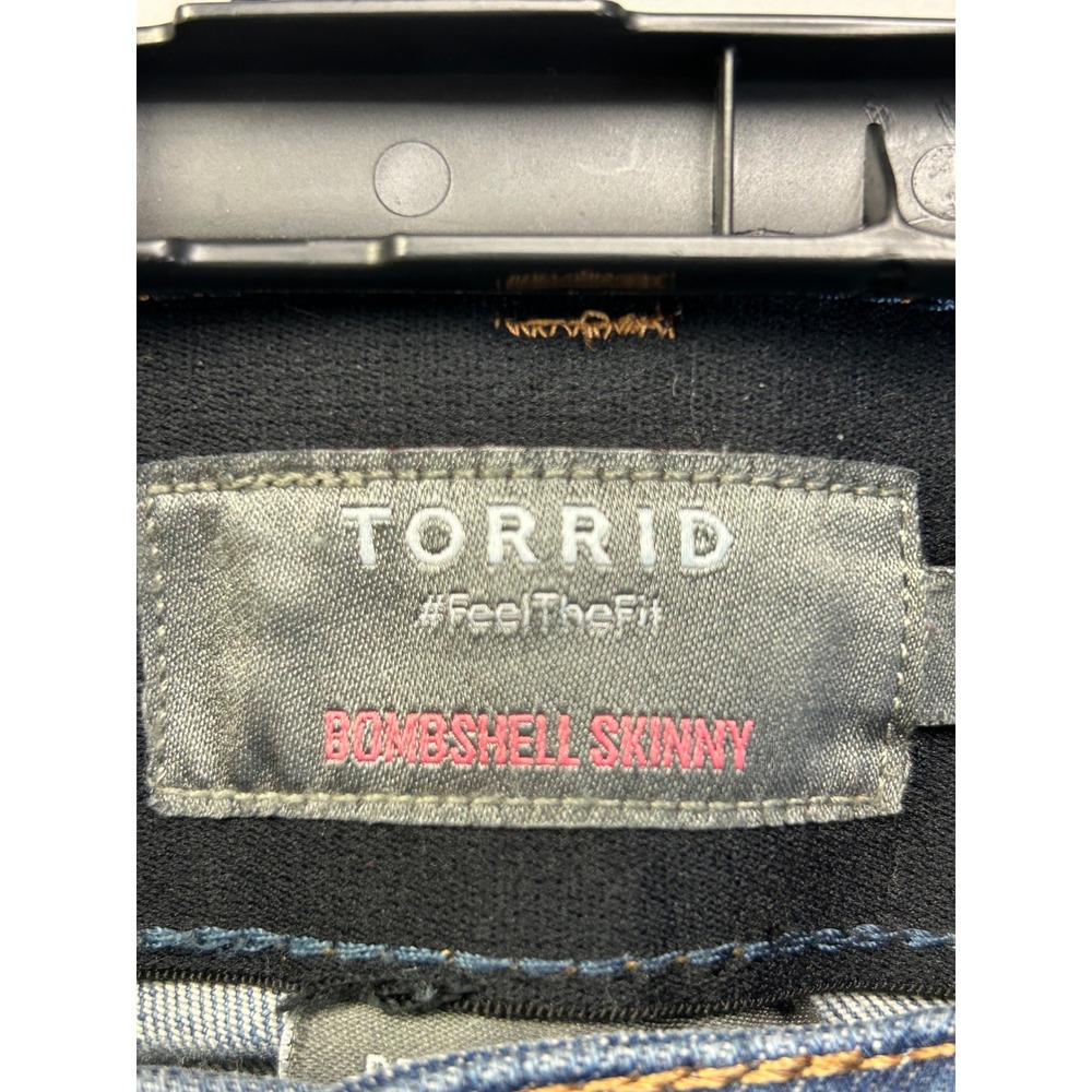 Torrid Jeans Women 16R Blue Bombshell Skinny High Rise Stretch Medium Wash - Picture 6 of 9